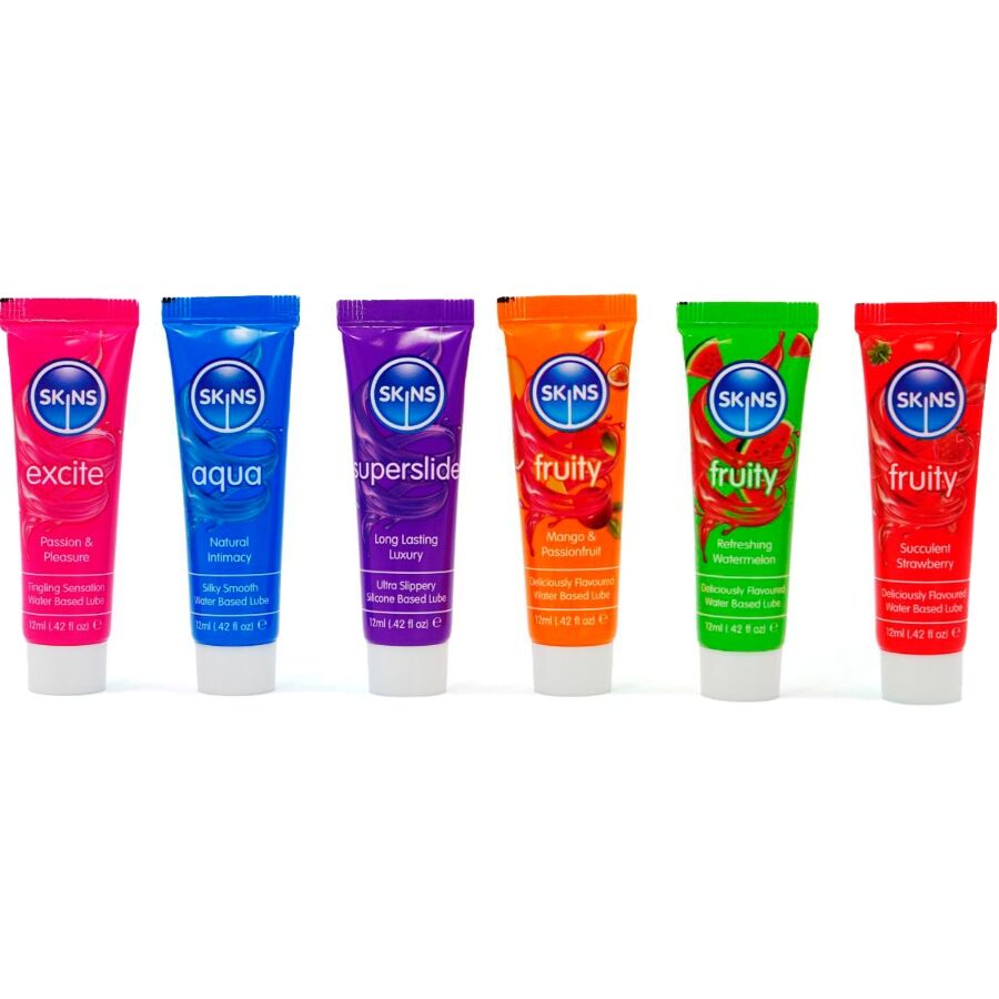 Skins Vital & Fruity Lubes Kit - Pack 6 Tubos de 12 ml