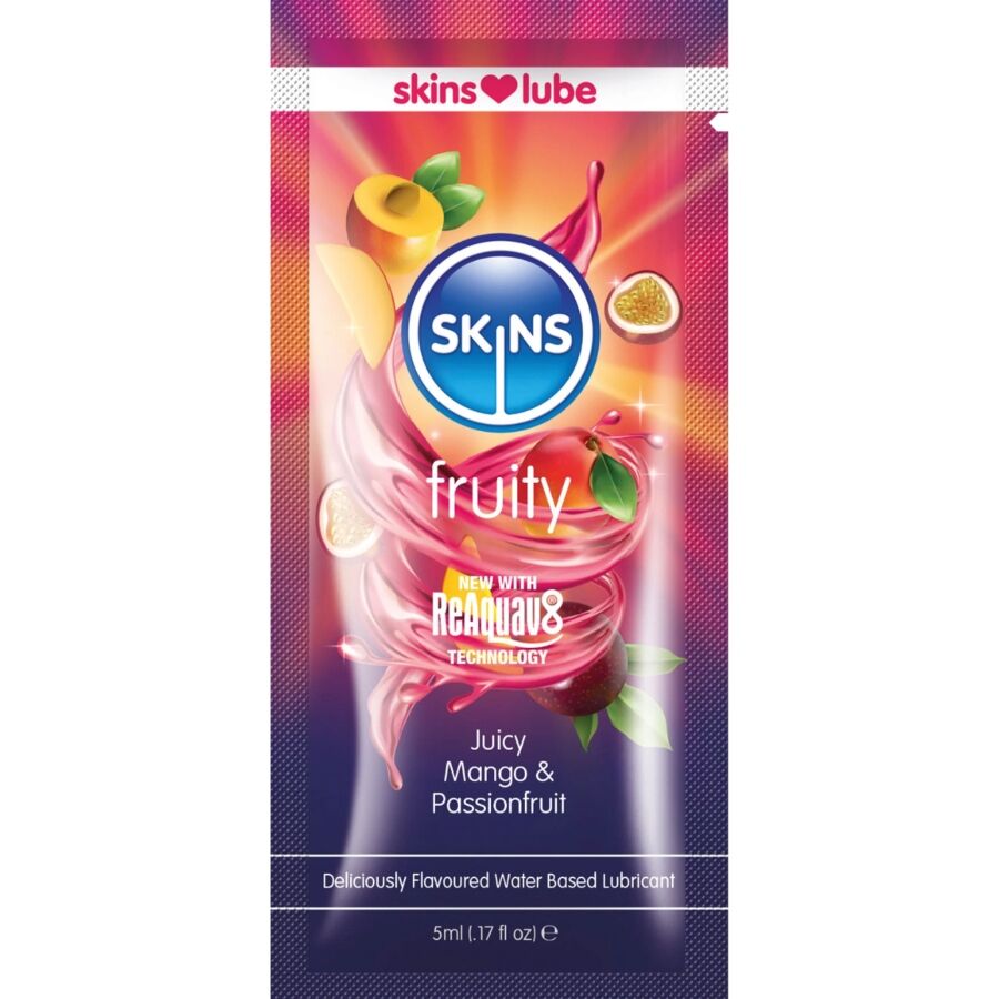 SKINS Lubricante Frutal Mango y Passion Fruit 5ml - Monodosis