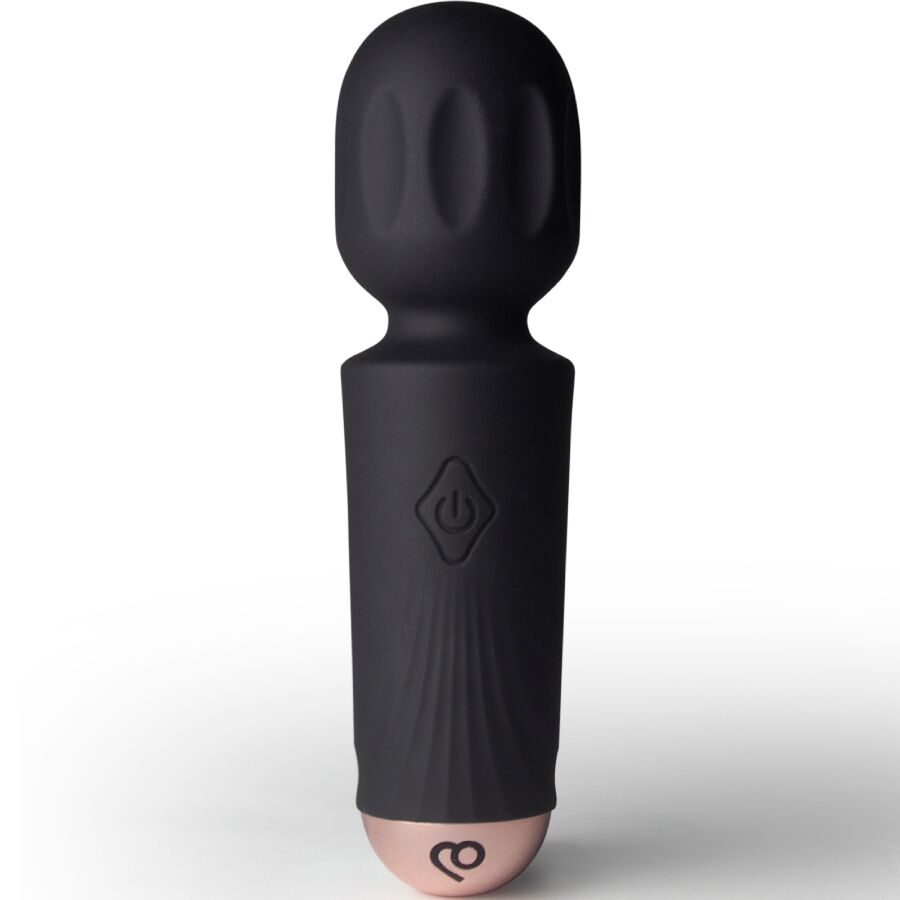 Rocks-Off Mini Rechargeable Wand 16 Functions Black Tulip