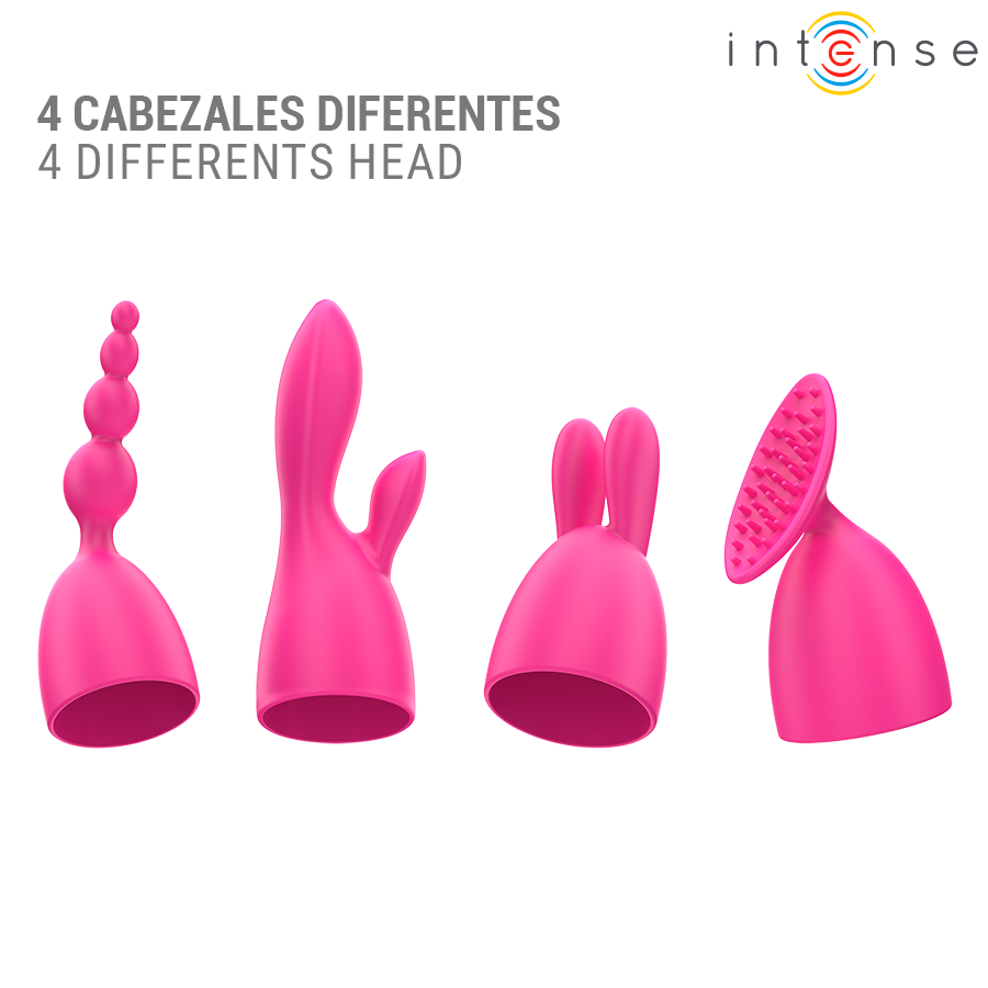 Vibrador Intense Cher con 20 Patrones y Cabezales Intercambiables