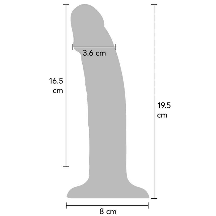 Get Real - Dildo Vibrador de Silicona Realista Transparente 19,5 cm
