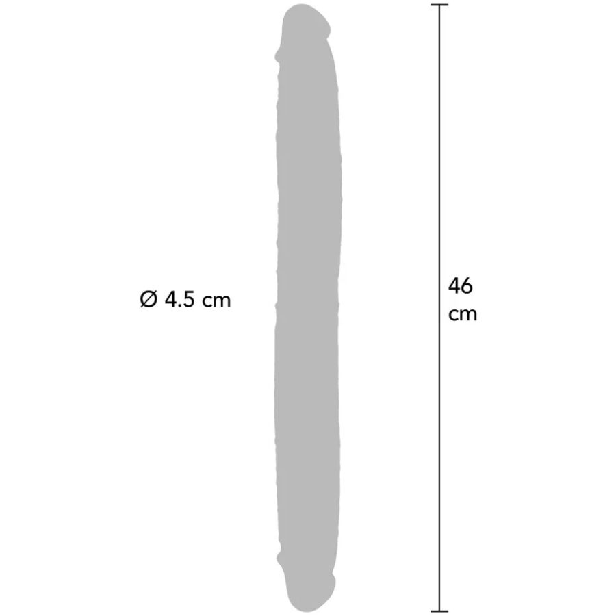 Get Real Double-Ended Silicone Dildo Caramel 46 cm