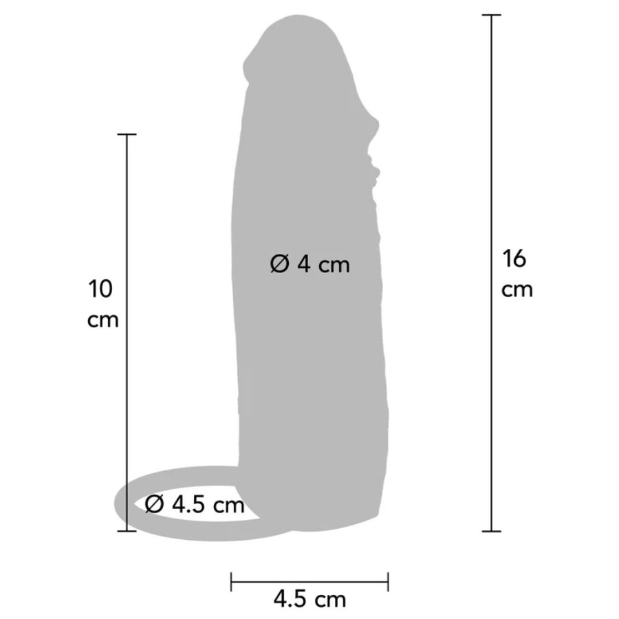 Get Real Hydrated Skin Silicone Penis Sleeve Caramel 16 cm