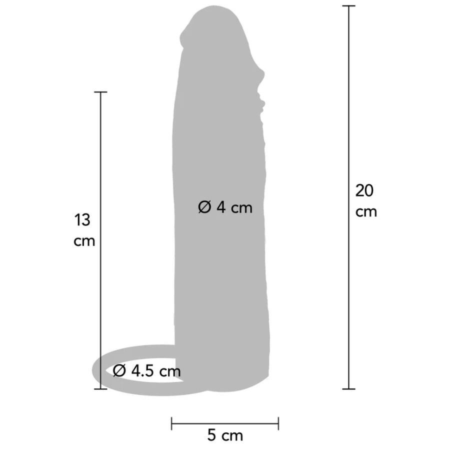 Get Real Hydrated Skin Silicone Penis Sleeve Caramel 20 cm