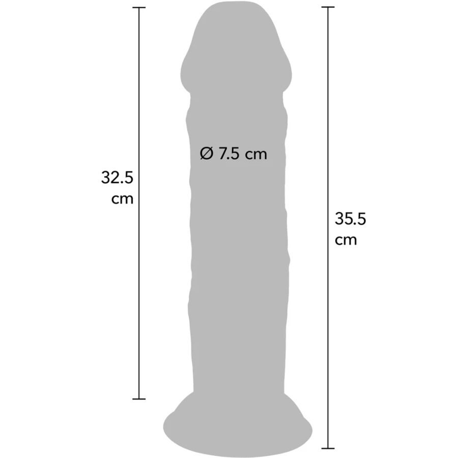 Get Real Deluxe Thick Double-Density TPE Dong 35.5 cm