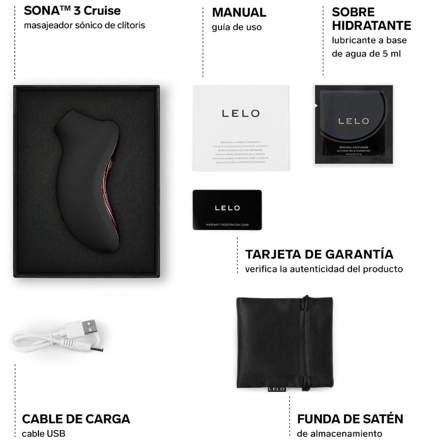 LELO Sona 3 Cruise Sonic Clitoral Massager Black