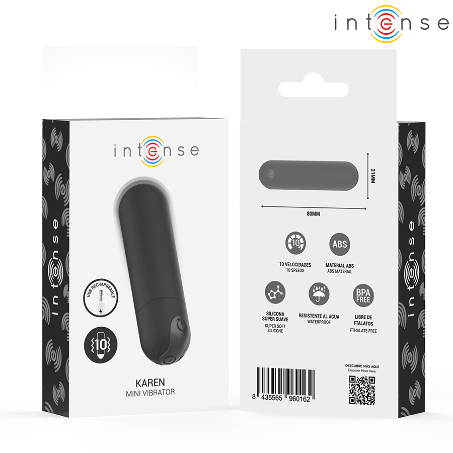 Intense Karen Mini Vibrador Recargable Negro