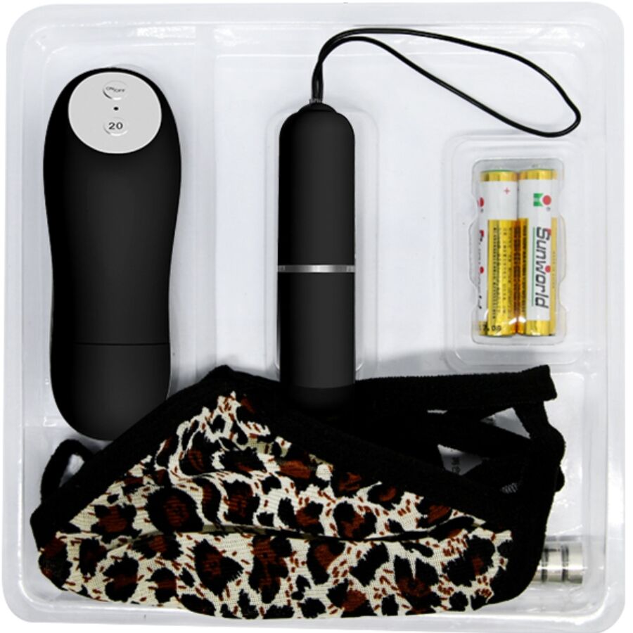 Braga Vibratoria Baile con Mando a Distancia Negro