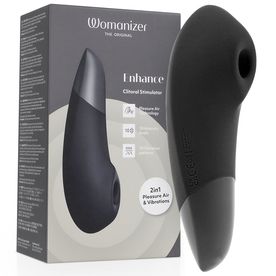 Womanizer Enhance Estimulador Clitoridiano Negro - Tecnología Pleasure Air™
