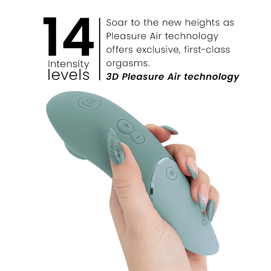 Vibrador Womanizer WOM180-GREEN Verde - Silicona Resistente al Agua