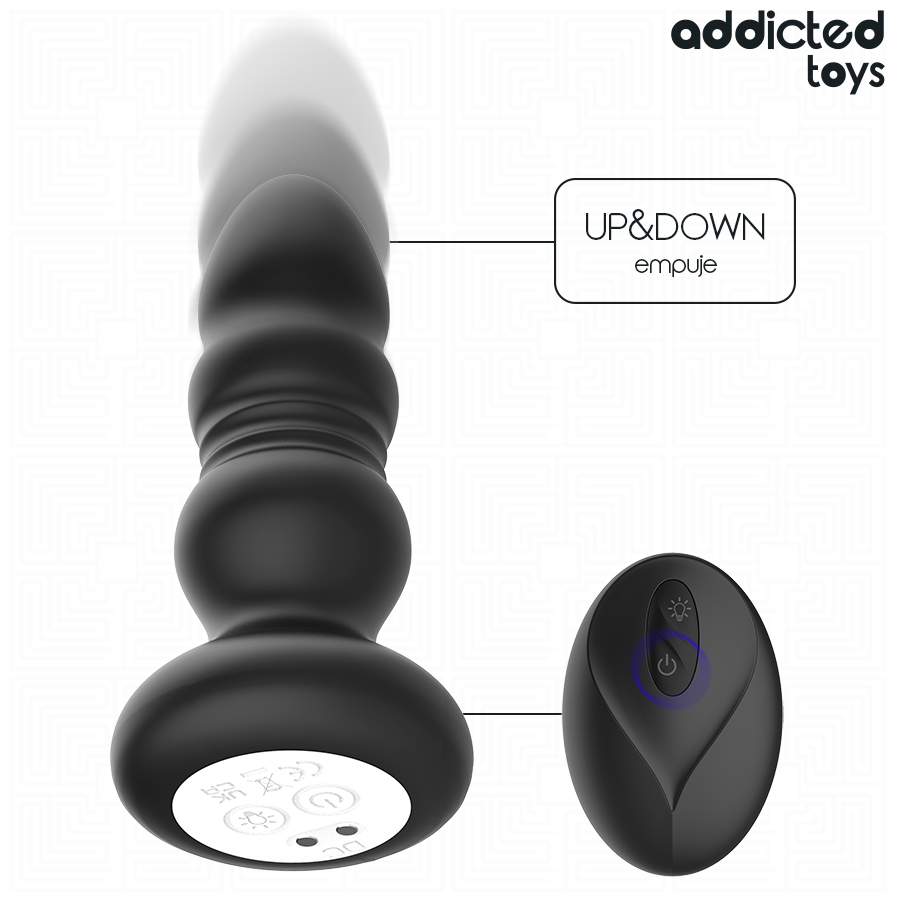 Addicted Toys - Plug Anal Vibrante con Luz LED y Control Remoto