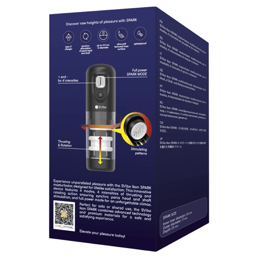 Snail Vibe Ikon Spark - Masturbador con Empuje y Rotación
