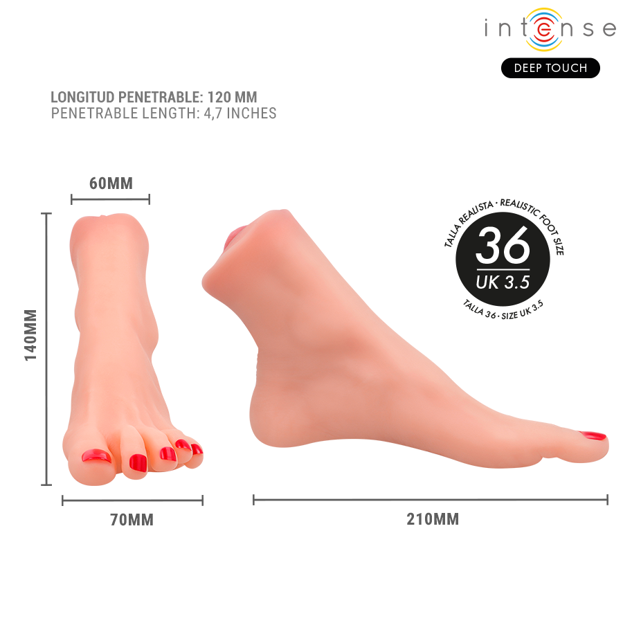 Intense Deep Touch Gabbie - Masturbador de Dos Piezas con Forma de Pie