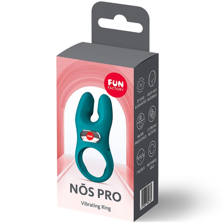 Fun Factory Nos Pro Vibrating Cock Ring Bottle Green