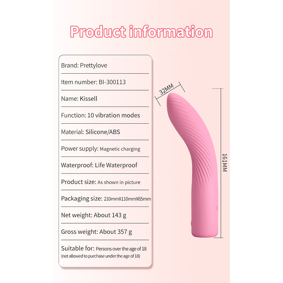 Pretty Love Kisell G-Spot Pink Vibrator