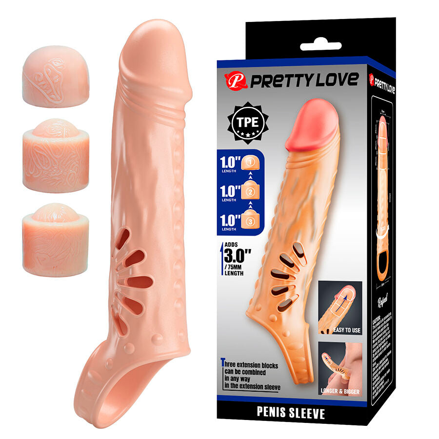 Pretty Love Penis Sleeve with Extenders
