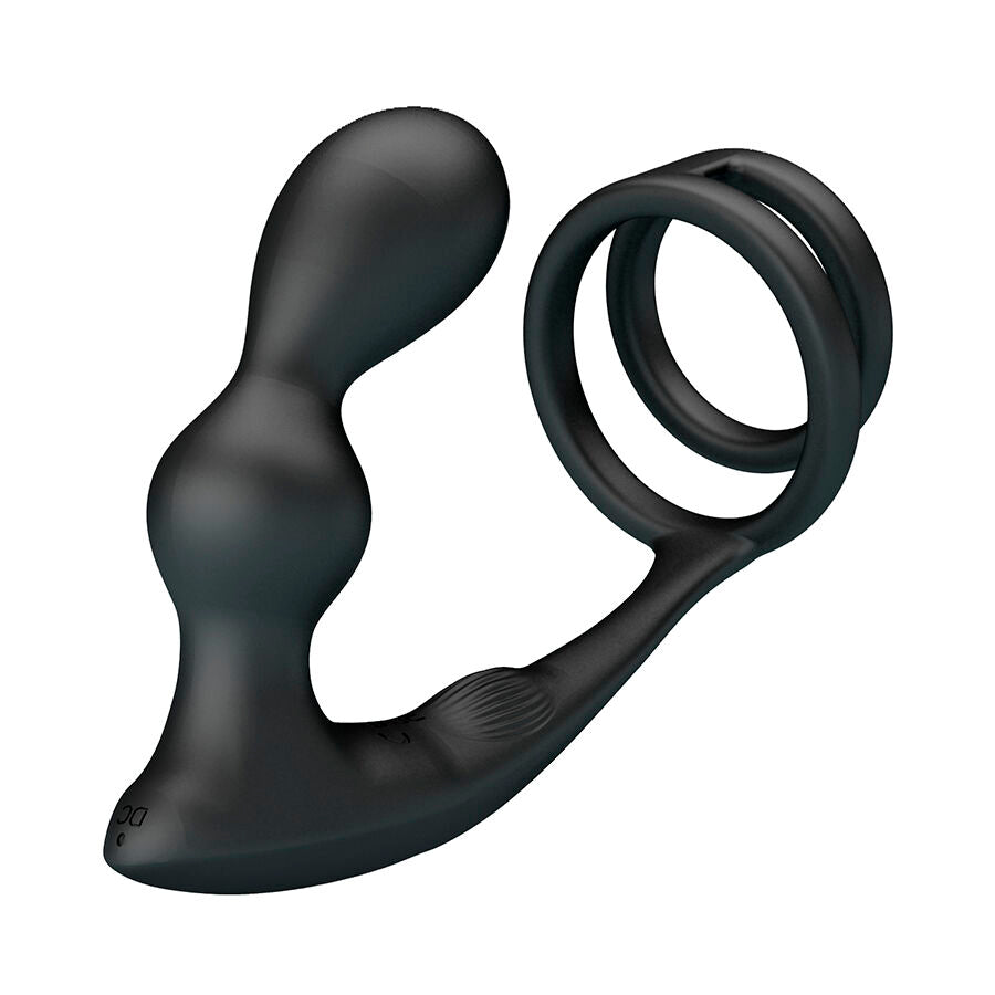 Mr Play - Plug Anal Vibrador con Anillo Peneano y Control Remoto