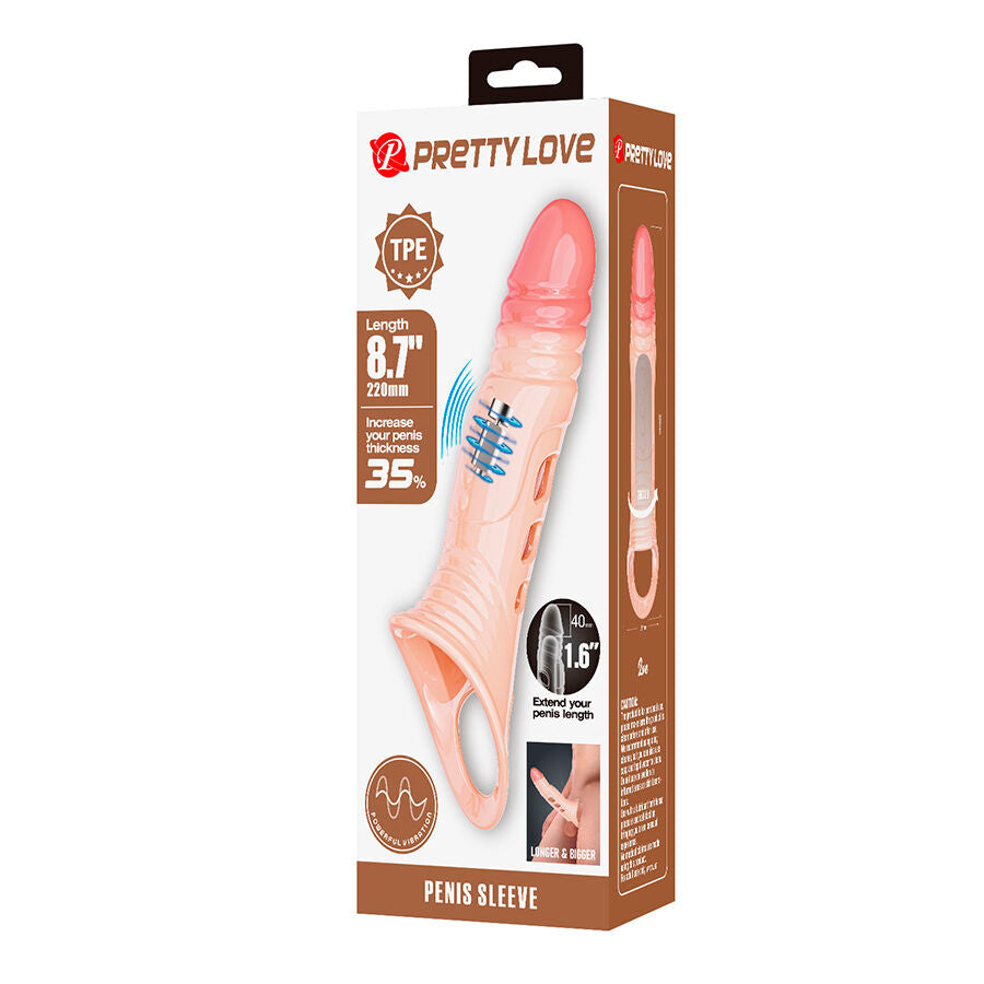 Pretty Love Penis Sleeve con Vibración Integrada