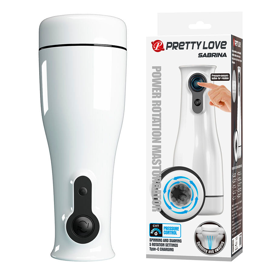 Pretty Love Sabrina - Masturbador Rotativo y Basculante con 5 Velocidades