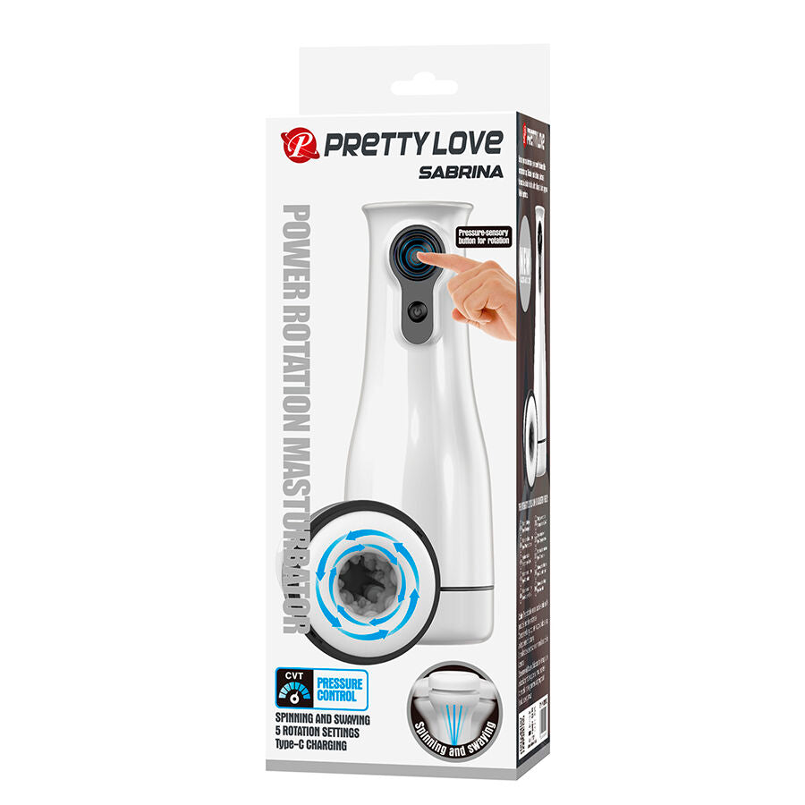 Pretty Love Sabrina - Masturbador Rotativo y Basculante con 5 Velocidades