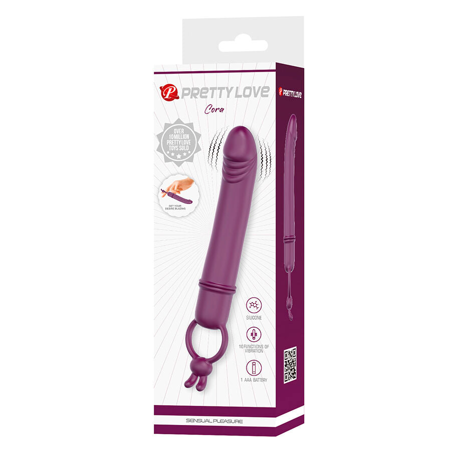 Pretty Love Cora - Vibrador con Forma de Pene y Anillo de Resistencia