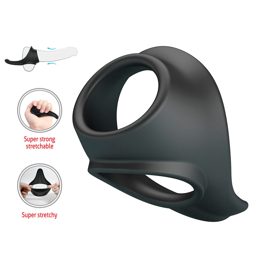 Anillo Ergonómico Zadok con Estimulador Perineal - Crazy Bull