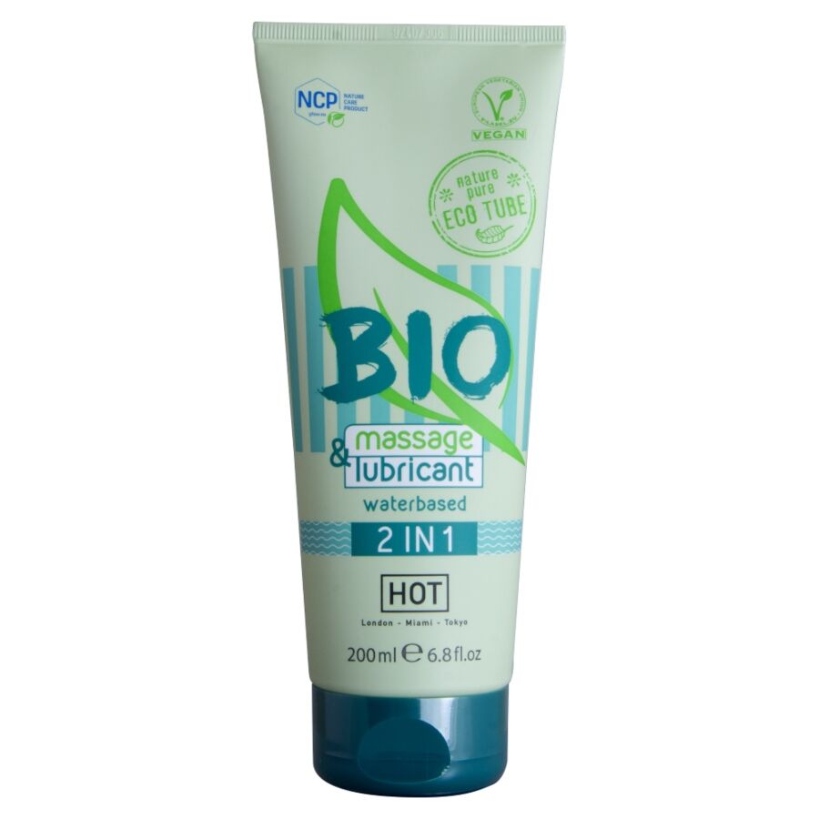 Hot Bio Massage & Lubricant Waterbased 2 en 1 200 ml