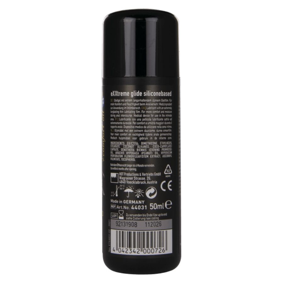 Hot Exxtreme Glide Lubricante de Silicona + Comfort Oil A+ 50 ml