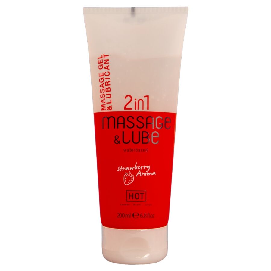 Hot Massage & Glide Gel 2in1 Fresa 200ml