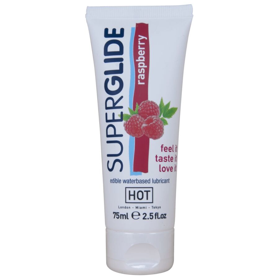 HOT Superglide Lubricante Comestible a Base de Agua Frambuesa 75 ml