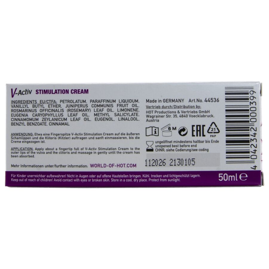 HOT V-Activ Stimulation Cream for Women 50 ml