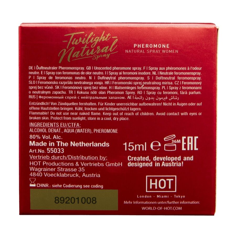 HOT Twilight Pheromone Natural Women - Spray de Feromonas 15ml