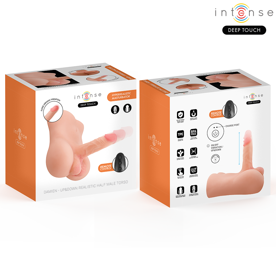 Intense Deep Touch - Torso Realista con Dildo y Control Remoto Vibración
