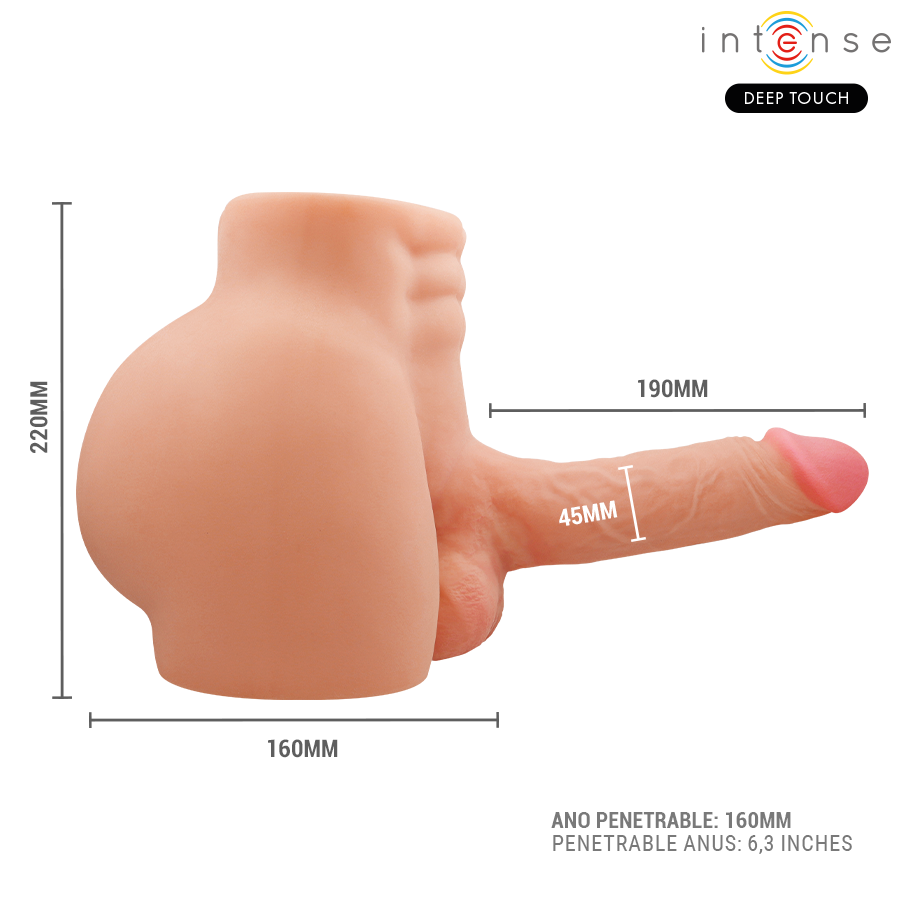 Intense Deep Touch - Torso Realista con Dildo y Control Remoto