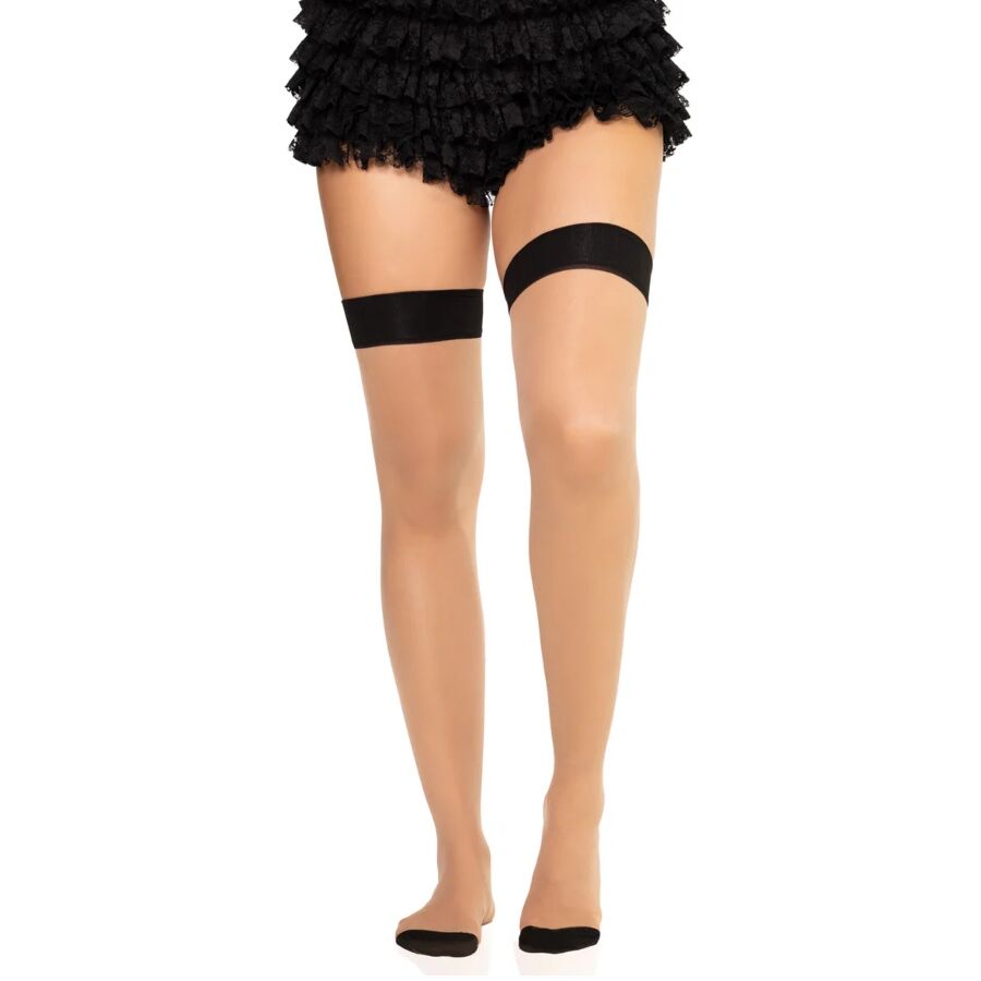 Leg Avenue 1963 Medias Spandex con Costura Trasera - Negro