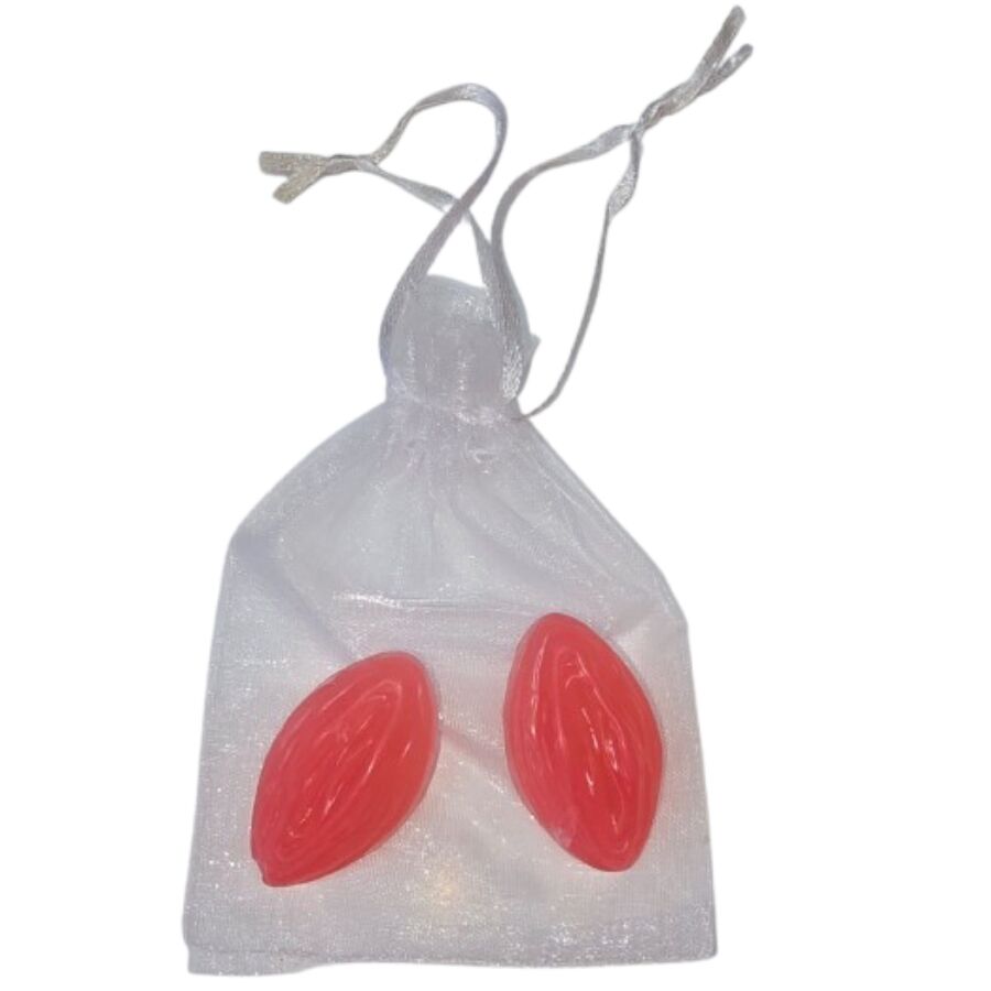 Diablo Picante Jabones Perfumados Forma Vagina Rojo - Pack 2 Unidades