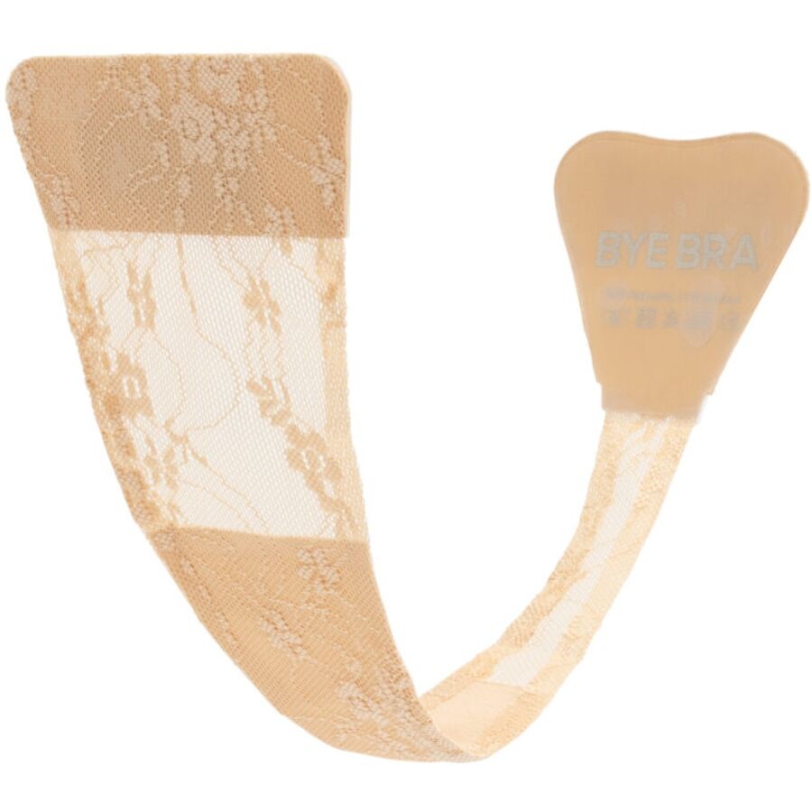 Bye Bra String Adhesiva Invisible Encaje Beige - Reutilizable hasta 50 Usos