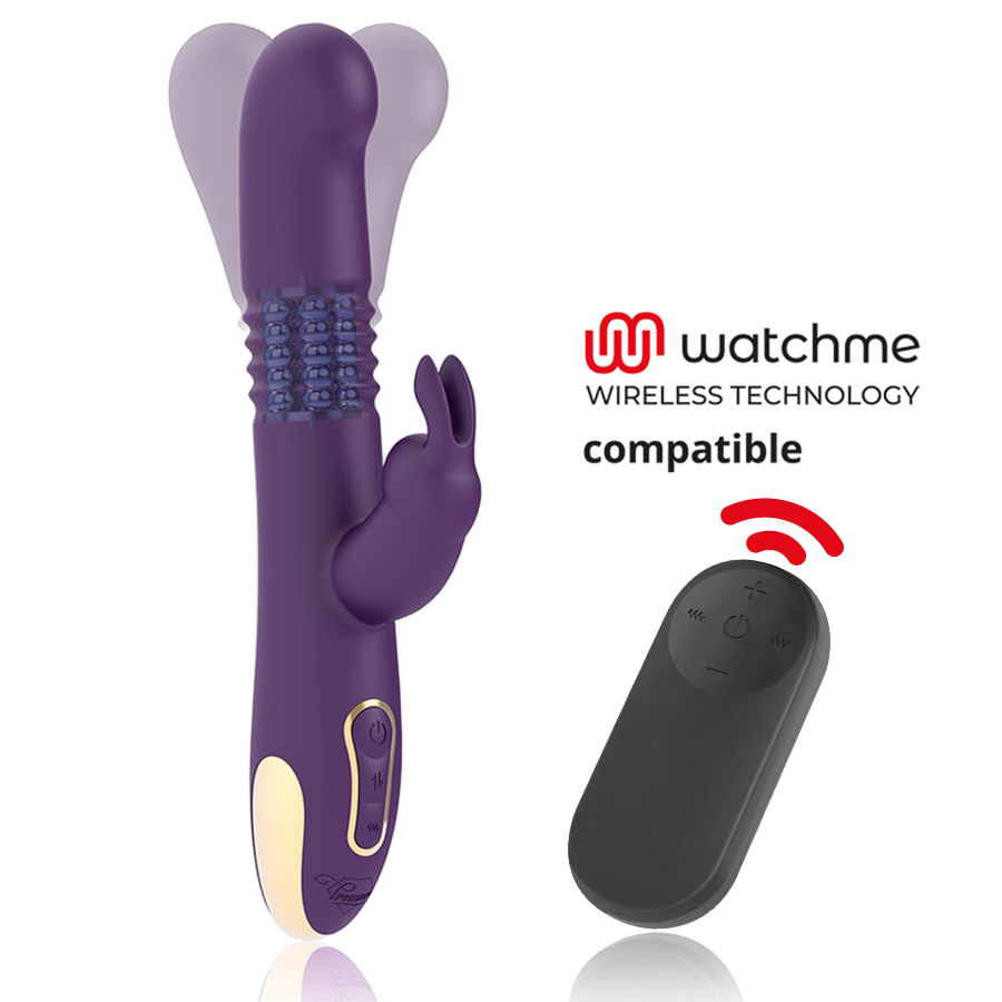 Treasure Bastian Rabbit Up & Down Rotator & Vibrator con Control Remoto WatchMe