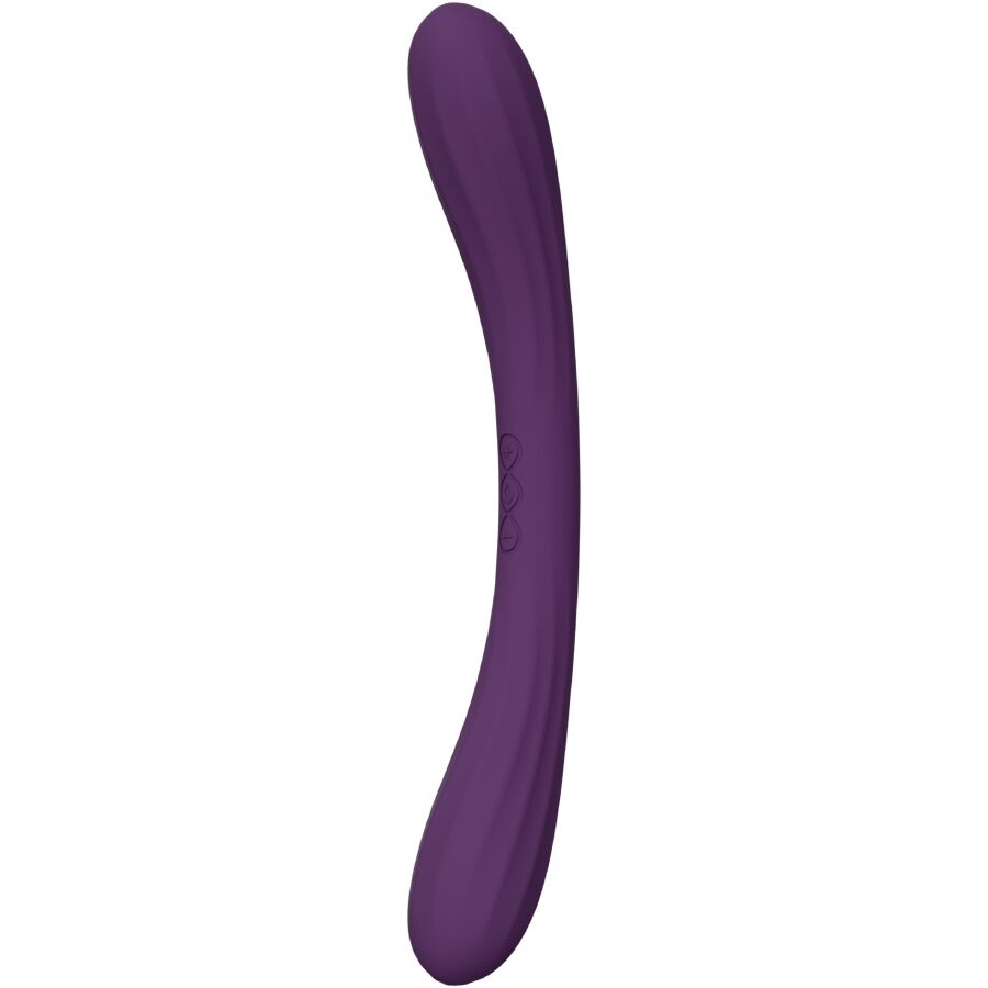 LELO Boomerang Vibrador Doble Extremo - Silicona Premium Morada