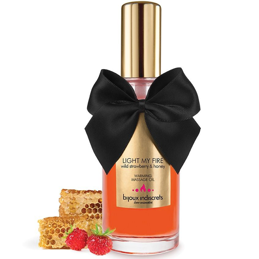 Bijoux Massage Oil Heat Effect Strawberry Aroma