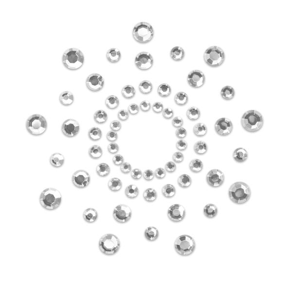 Bijoux Indiscrets Mimi Silver - Cubrepezones Decorativos con Rhinestones