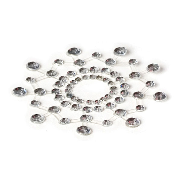 Bijoux Indiscrets Mimi Silver - Cubrepezones Decorativos con Rhinestones