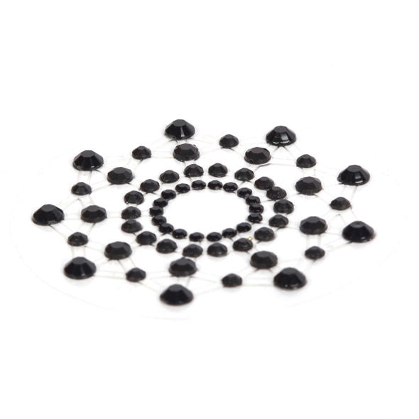 Bijoux Indiscrets Mimi Black - Cubrepezones Adhesivos Brillantes