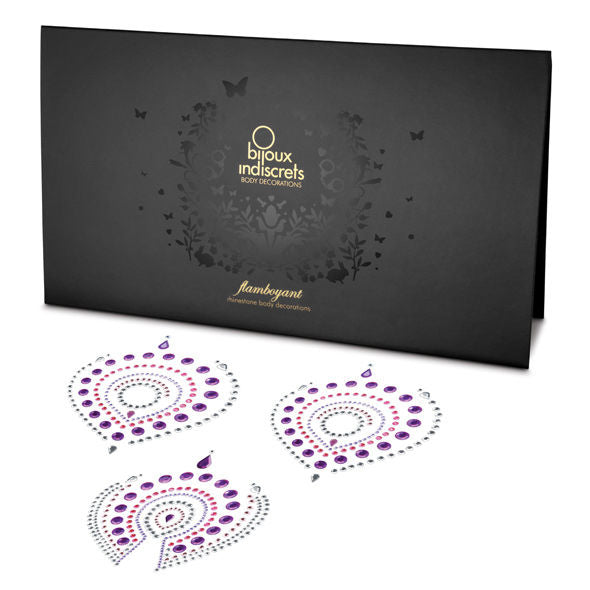 Bijoux Indiscrets Flamboyant - Cubre Pezones Lila y Rosa