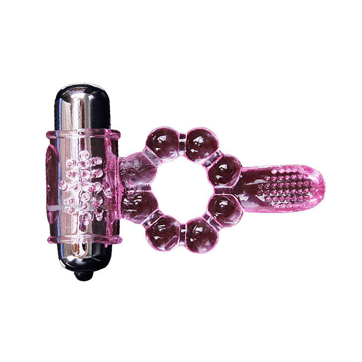Anillo Vibrador de Silicona BAILE - 10 Ritmos con Vibración Rosa