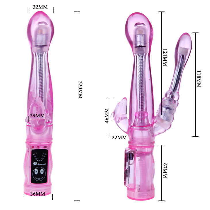 Vibrador Flexible Baile con Estimulador Anal
