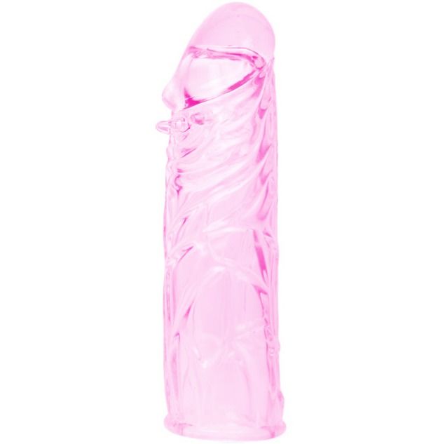 BAILE Pink Stimulating Silicone Penis Cover 13 cm