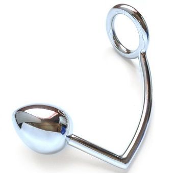 Metal Hard Anillo Peneano con Gancho Anal 40mm - Acero Quirúrgico