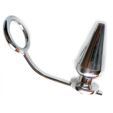 Metal Hard - Anillo de Acero con Plug Anal 45 x 50 mm