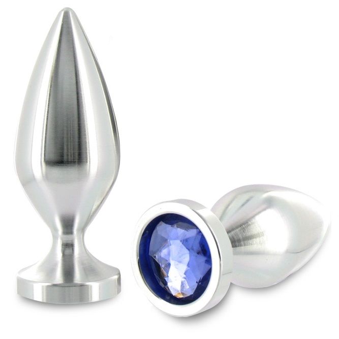 Metal Hard Plug Anal Aluminio Cristal Large 10.16cm